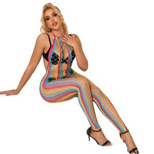 Subblime Rainbow Mesh Neckholder-Bodystocking S/M Subblime Rainbow Mesh Neckholder-Bodystocking S/M - Afbeelding 5