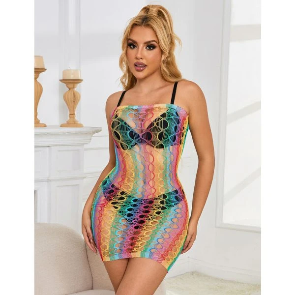 Subblime Regenboog-net Body met blote schouders Subblime Regenboog-net Body met blote schouders