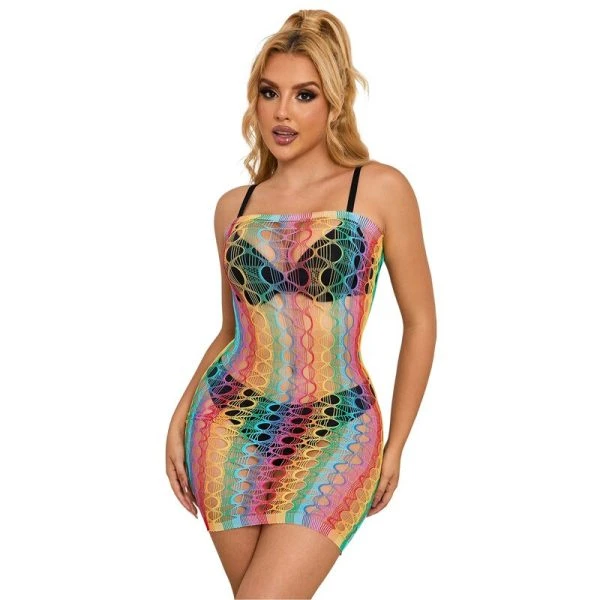 Subblime Regenboog-net Body met blote schouders Subblime Regenboog-net Body met blote schouders