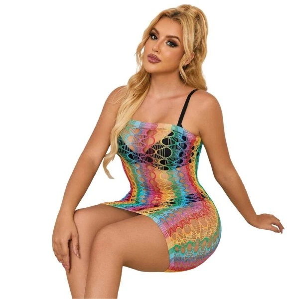Subblime Regenboog-net Body met blote schouders Subblime Regenboog-net Body met blote schouders