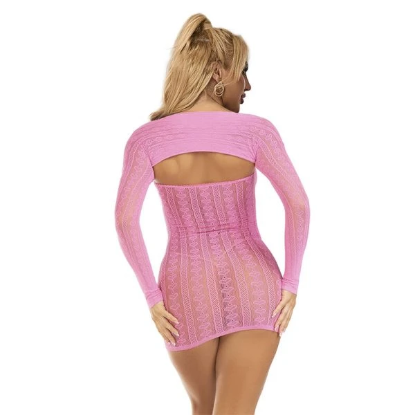 Subblime Rosa Net-Jurk One-Size