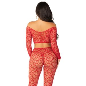 Leg Avenue Crop Top en Kousen Set rood One Size Leg Avenue Crop Top en Kousen Set rood One Size - Afbeelding 5