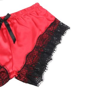 Subblime casual zijden nachtjapon met kanten slipje Zwart/Rood L/XL Subblime casual zijden nachtjapon met kanten slipje Zwart/Rood L/XL - Afbeelding 11