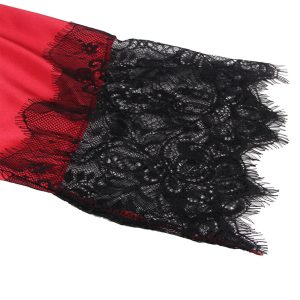 Subblime kantenen hemd met transparante rug en string, rood/zwart, L/XL Subblime kantenen hemd met transparante rug en string, rood/zwart, L/XL - Afbeelding 8