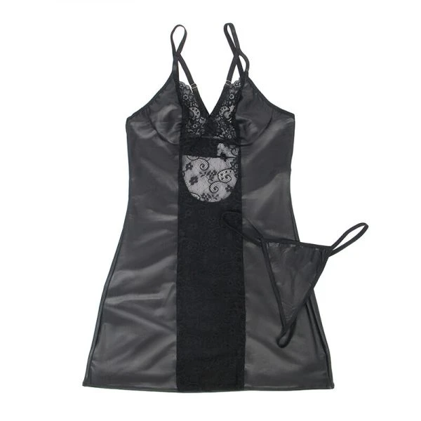 Subblime Jurk met String van Leer Zwart L/XL Subblime Jurk met String van Leer Zwart L/XL