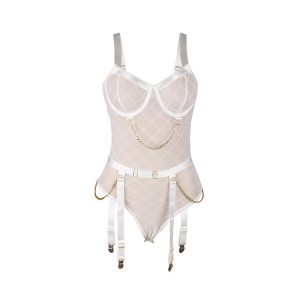 Subblime Body met kettingen en jarretelgordel Wit L/XL Subblime Body met kettingen en jarretelgordel Wit L/XL - Afbeelding 5