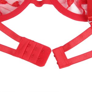 Subblime BH, String en jarretelgordel met hartjesprint rood L/XL Subblime BH, String en jarretelgordel met hartjesprint rood L/XL - Afbeelding 8