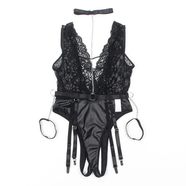 Subblime Sexy Body met kousenband Zwart L/XL Subblime Sexy Body met kousenband Zwart L/XL