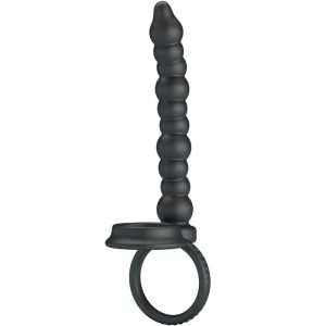 Pretty Love Dillion Double Penetration Cockring with Vibration, Black Pretty Love Dillion Double Penetration Cockring with Vibration, Black - Image 2