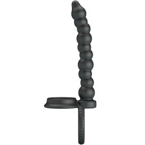 Pretty Love Dillion Dubbele Penetratie Cockring met Vibratie, Zwart