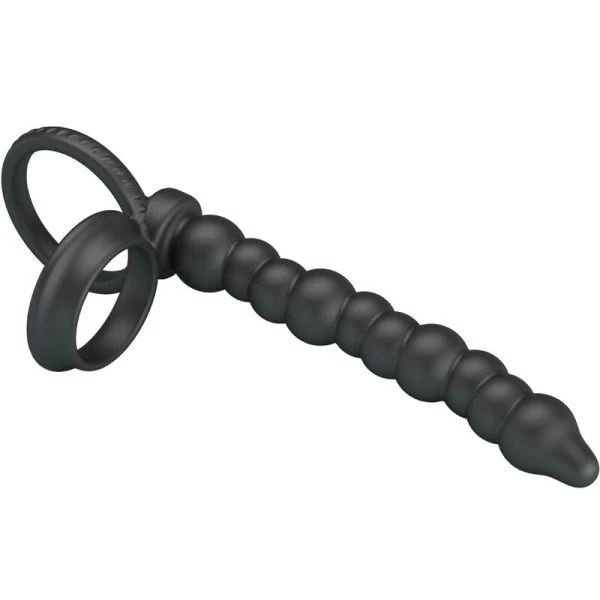 Pretty Love Dillion Double Penetration Cockring with Vibration, Black