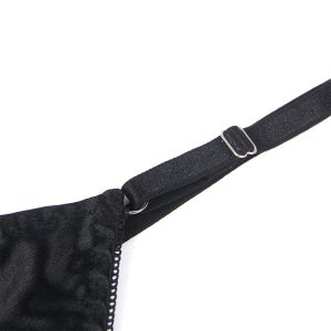 Subblime dessousset met bh, tanga en kousenband, zwart Subblime dessousset met bh, tanga en kousenband, zwart - Afbeelding 9
