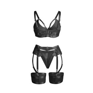Subblime Bondage-BH met jarretelset zwart S/M Subblime Bondage-BH met jarretelset zwart S/M - Afbeelding 5