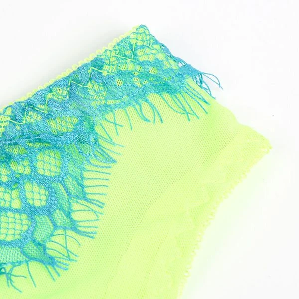 Subblime BH-set met kant en jarretelgordel Groen Blauw L/XL Subblime BH-set met kant en jarretelgordel Groen Blauw L/XL