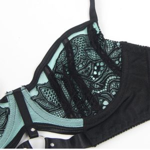 Subblime Push-up-BH-Set aus grüner Spitze und Netzstoff S/M Subblime Push-up-BH-Set aus grüner Spitze und Netzstoff S/M – Bild 8