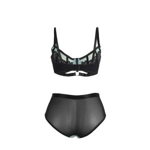 Subblime Push-up-BH-Set aus grüner Spitze und Netzstoff L/XL – Bild 6