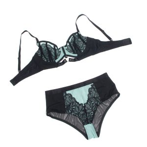 Subblime Push-up-BH-Set aus grüner Spitze und Netzstoff L/XL – Bild 7