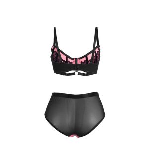 Subblime Roze Kanten- en Net-Dessousset met Push-up-BH L/XL Subblime Roze Kanten- en Net-Dessousset met Push-up-BH L/XL - Afbeelding 6