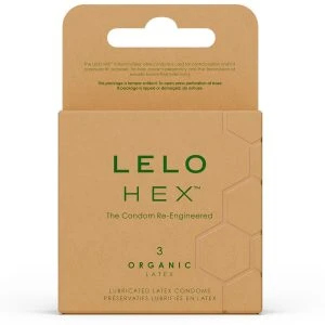 Lelo HEX Bio-Kondome mit L-Arginin, 3 Stück