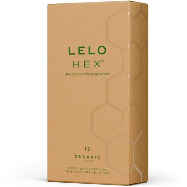 Lelo HEX Bio-Condoom, 12 stuks met L-Arginine