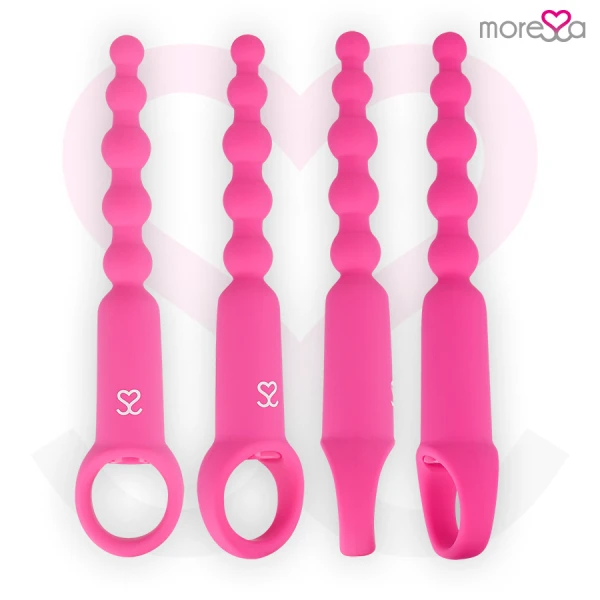 Moressa Ronie remote control anal vibrator with bead chain pink