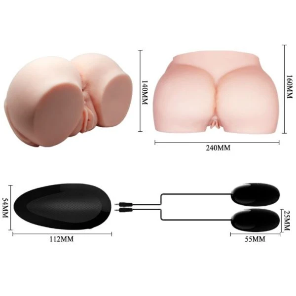 Crazy Bull Masturbator Torso with Realistic Vagina and Anus, Vibration