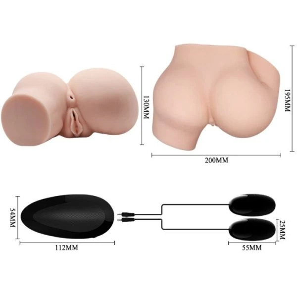Crazy Bull Masturbator-Torso met Vagina, Anus en Vibratie Crazy Bull Masturbator-Torso met Vagina, Anus en Vibratie