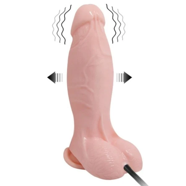 Baile Realistische opblaasbare vibrerende dildo met zuignap