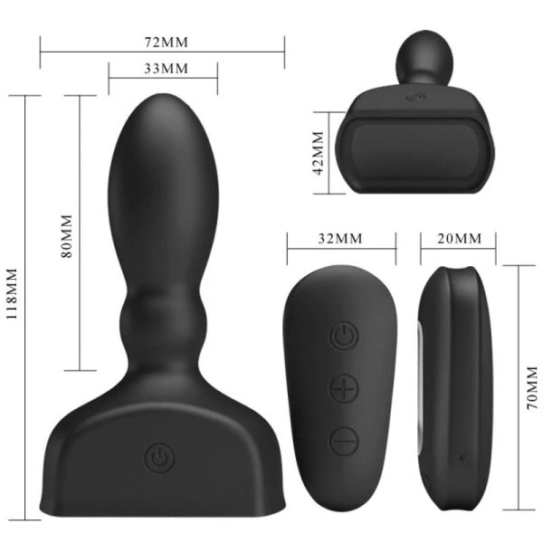 Pretty Love Opblaasbare Prostaatvibrator Marriel met Afstandsbediening