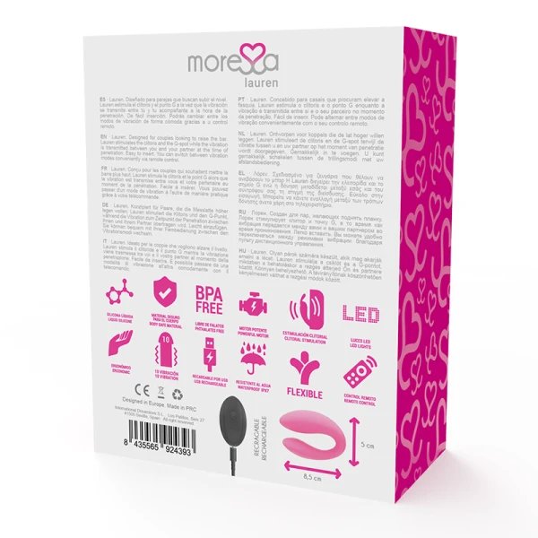Moressa Lauren Stimulator Oplegvibrator met afstandsbediening voor paren