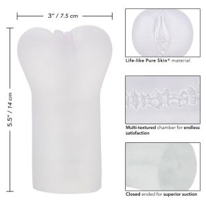 Calexotics Vulva-Stroker met trilling, transparant 14 cm Calexotics Vulva-Stroker met trilling, transparant 14 cm - Afbeelding 4