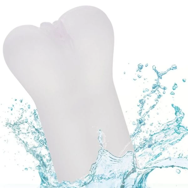 Calexotics Vulva-Stroker met trilling, transparant 14 cm