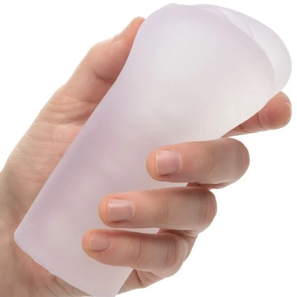 Calexotics Vulva-Stroker met trilling, transparant 14 cm