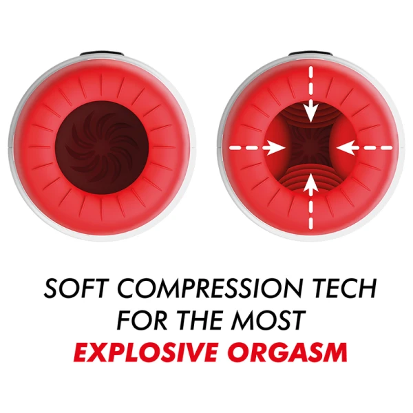 Jamyjob Rocket Masturbator met Vibratie en Compressie