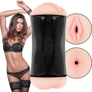 Jamyjob Double-Hole Masturbator with Vagina and Anus, TPE