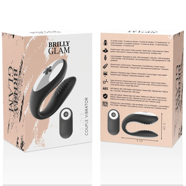 Brilly Glam Afstandsbediening voor Partner Vibrator van medisch siliconen