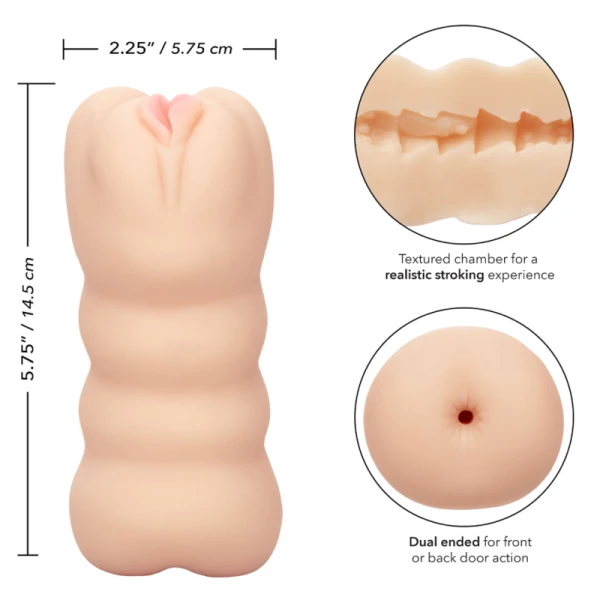 Calexotics Masturbator The Three Way met dual-end-ontwerp Calexotics Masturbator The Three Way met dual-end-ontwerp