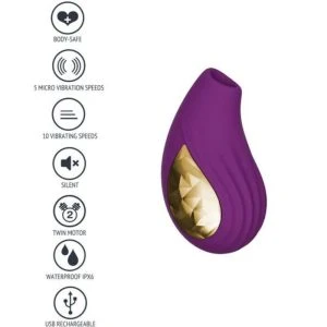 Xocoon Divine Love hands-free vibrator with oral sex function, purple