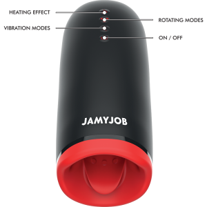 Jamyjob Spin-x Verwarmings- en Rotatie-Masturbator van Silicone Jamyjob Spin-x Verwarmings- en Rotatie-Masturbator van Silicone - Afbeelding 6