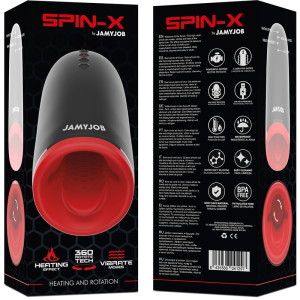 Jamyjob Spin-x Verwarmings- en Rotatie-Masturbator van Silicone Jamyjob Spin-x Verwarmings- en Rotatie-Masturbator van Silicone - Afbeelding 8