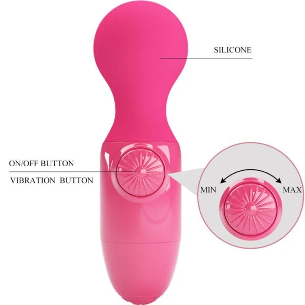 Pretty Love Magenta Mini Personal Massager with Vibration Pretty Love Magenta Mini Personal Massager with Vibration