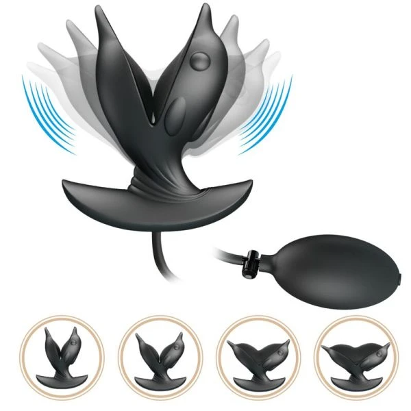 Pretty Love Inflatable Dolphin Anal Plug with Vibration Pretty Love Inflatable Dolphin Anal Plug with Vibration