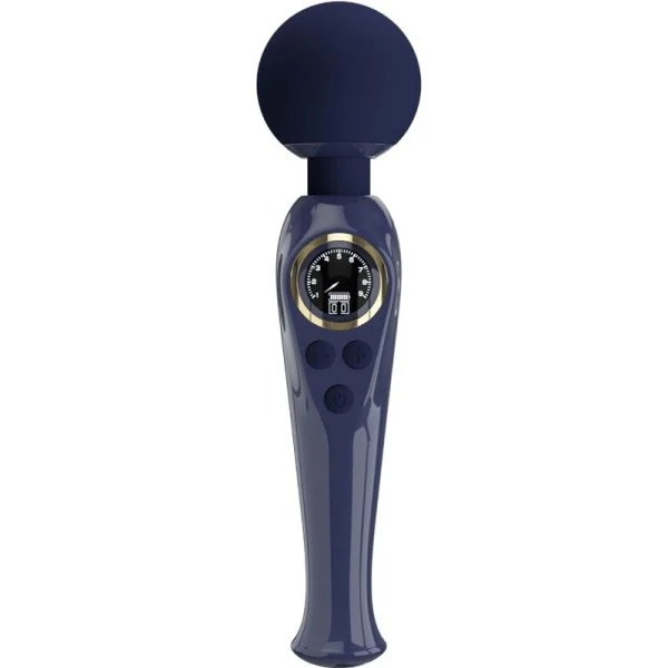 Pretty Love Skyler Vibrator Wand with Flexible Neck and LCD Display Blue