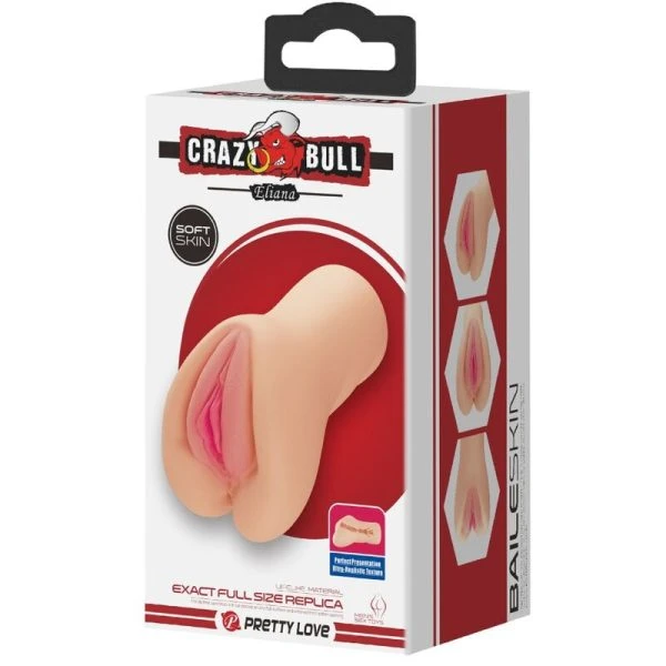 Crazy Bull Eliana Vaginavormige Masturbator met Ribbelstructuur, vleeskleur