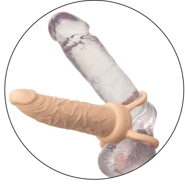 Calexotics Performance Maxx Dual Penetrator mit Penisring, heller Hautton
