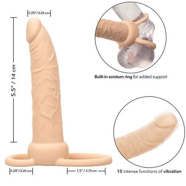 Calexotics Performance Maxx Dual Penetrator mit Penisring, heller Hautton