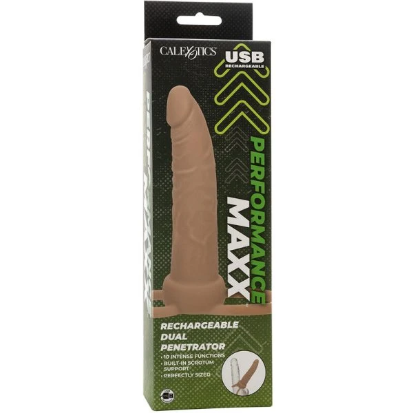 Calexotics Performance Maxx Dual Penetrator mit Penisring, heller Hautton