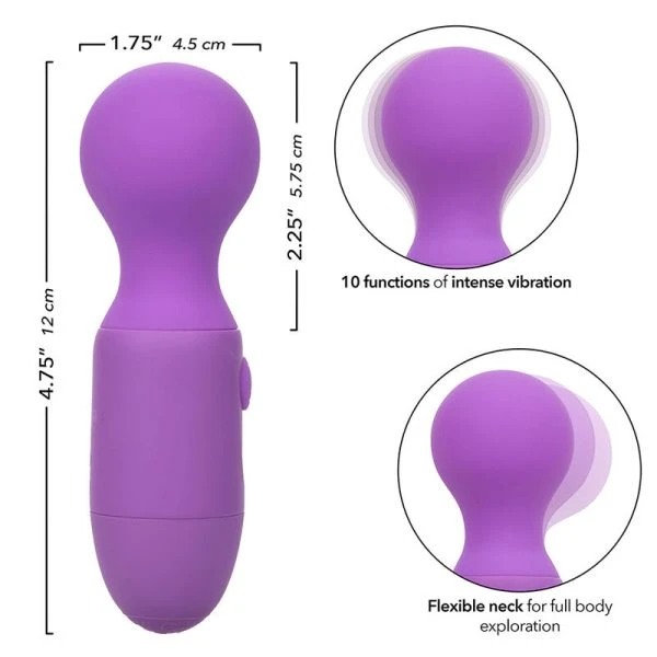 Calexotics First Time Massager Vibrator met 10 functies, paars