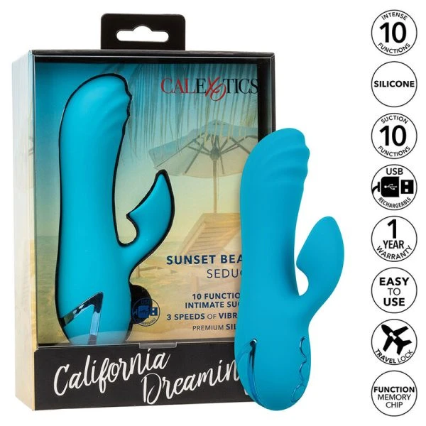 Calexotics Sunset Beach Seducer Vibrator & Stimulator blauw