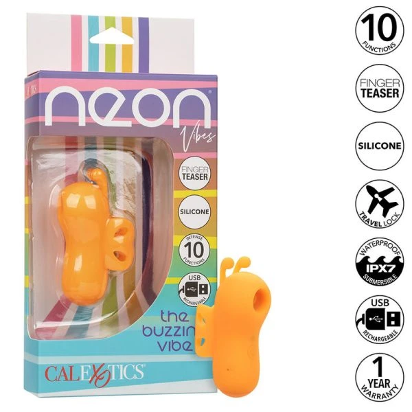 Calexotics Neon Vibes Der Buzzing Vibe Vingerstimulator met 10 trillingen